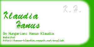 klaudia hanus business card